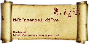 Mármarosi Éva névjegykártya